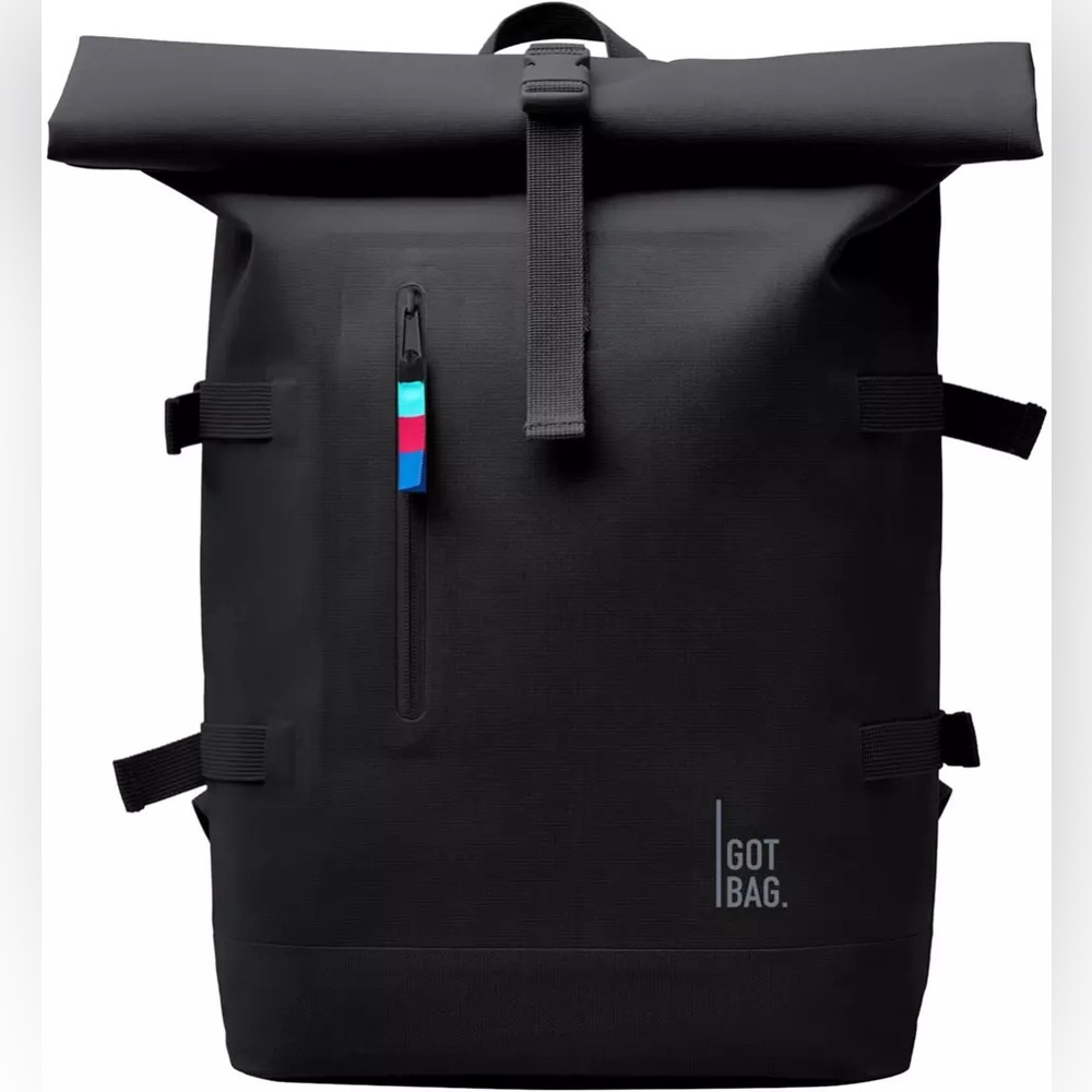 GOT BAG. Black Roll-Top Backpack - Weatherproof Everyday Pack